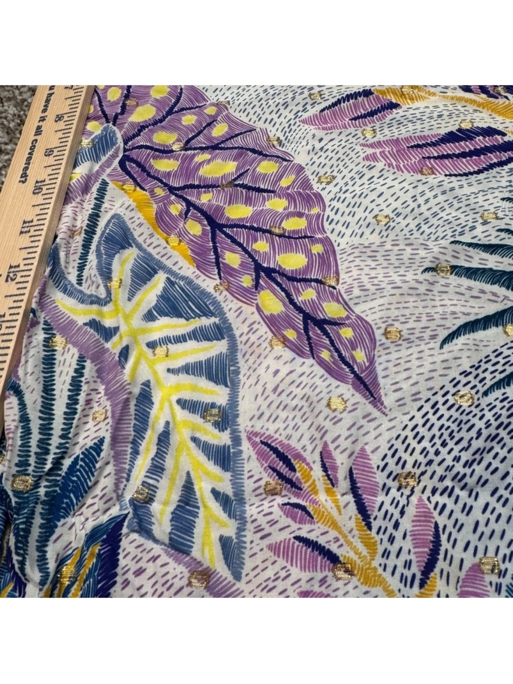 Farm Rio XL Purple tropical toucan wide leg palazzo pants - Picture 7 of 11